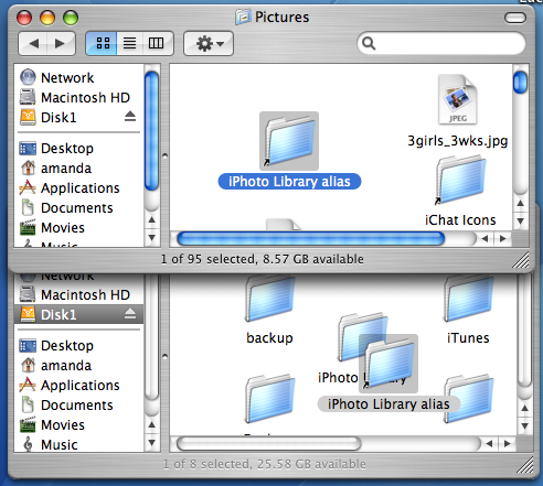 how to move iphoto library to external hard drive